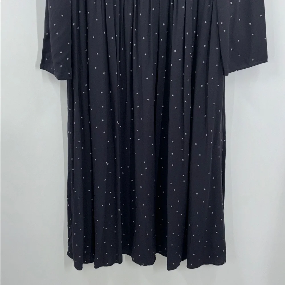 Madewell Alicia Long-sleeve Scoop Neck Midi Dress in night stars NWT - Picture 5 of 16